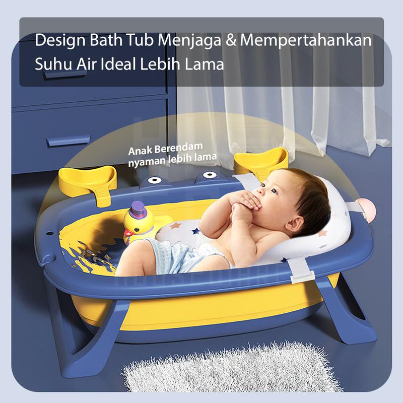 Product Introduction of HUGO Tempat Mandi Bayi Portable / Bak Mandi Bayi Lipat Serbaguna / Foldable Baby Bath Tub dengan Bantal Mandi 39