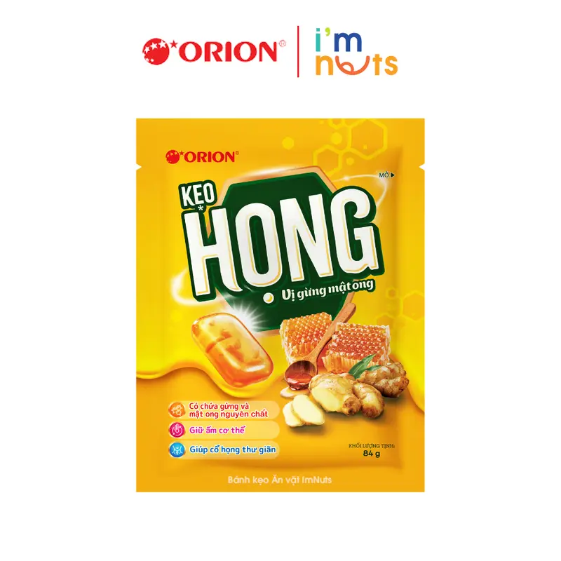 Kẹo ngậm Họng Orion vị Quất và Gừng mật ong, vị Bạc hà thảo mộc 2