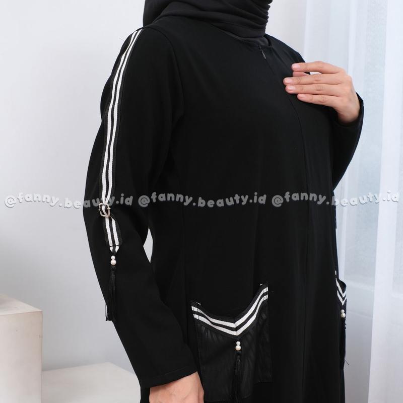 Veeyaa Abaya by fanny.beauty.id Wanita Muslim Gamis Kombinasi Embos 3