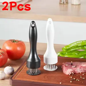 1/2 buah pisau pelembut daging dari baja tahan karat yang sangat tajam, alat pelembut daging yang paling kuat.