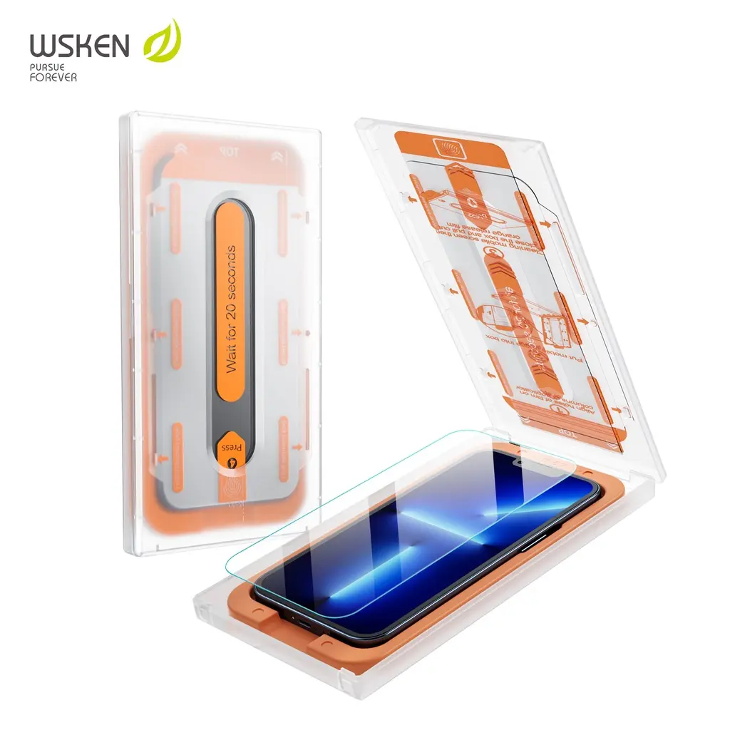 [COD] WSKEN for iPhone 16 ProMax/15ProMax/14 ProMax/13/12/11/X Tempered Film [Auto Dust Removal] Full Screen Coverage, HD Tempered Glass Film Dustproof Film Cases Shockproof Accessory Protector Screen Protector