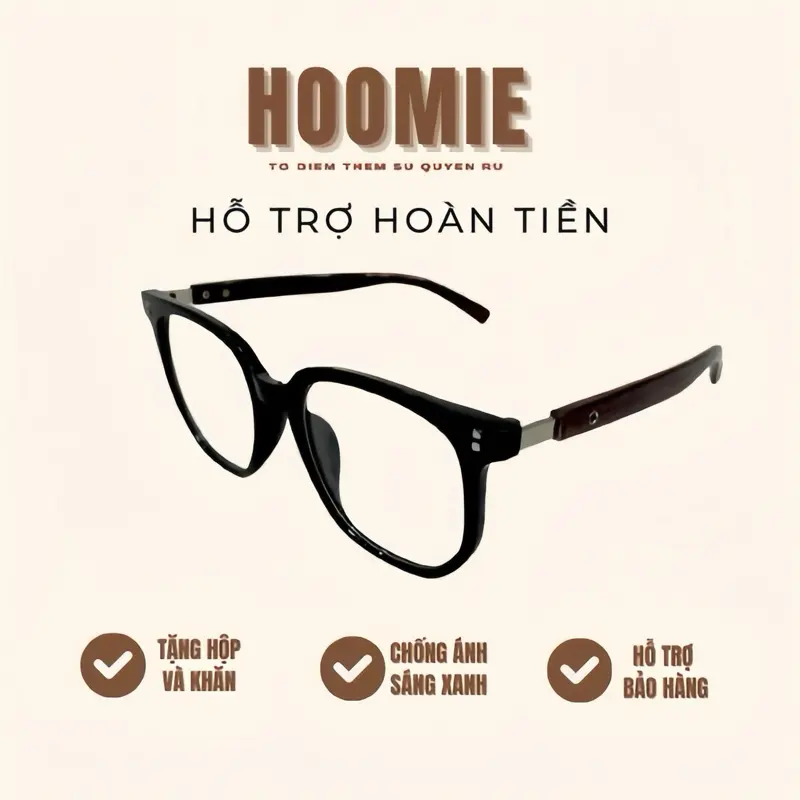 Kính mắt gọng gỗ cao cấp nhà HOOMIE, thiết kế sang trọng, tinh tế dành cho các quý ông [KGG0].