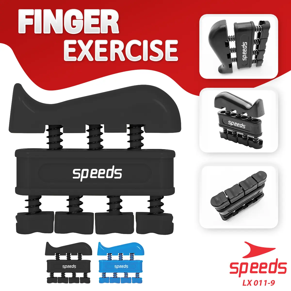 SPEEDS Handgrip Grip Finger Olahraga Tangan Alat Latihan Portabel Finger Exerciser Kekuatan Jari 011-9