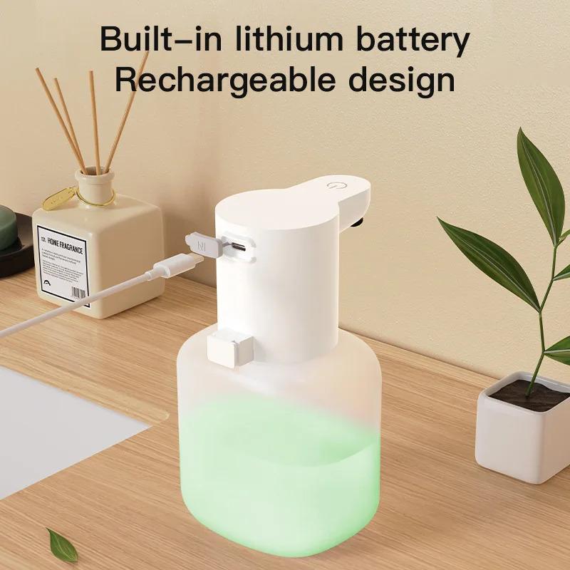P6 Automatic Sensor Soap Dispenser Contactless Foam Hand Sanitizer 500ml USB Rechargeable Electric Waterproof Soap Dispenser 2