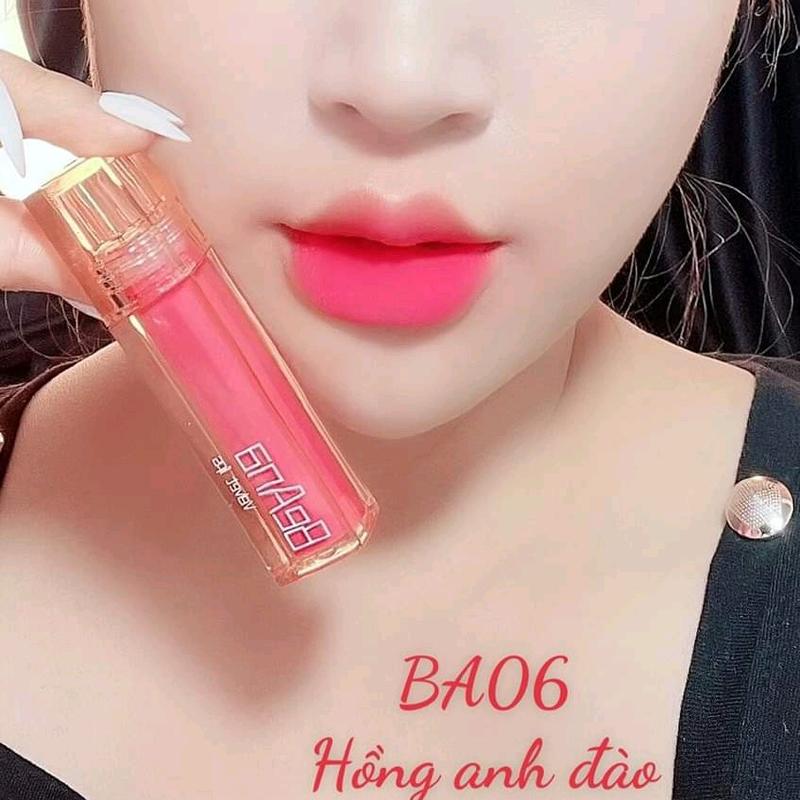 Son kem lì Beana cao cấp màu Hồng anh đào, hồng phấn Ba06 mềm mịn như nhung, bền màu, lâu trôi không gây khô môi, không chất độc hại  Trang Điểm Cosmetic Son Môi Mỹ Phẩm Nữ Women