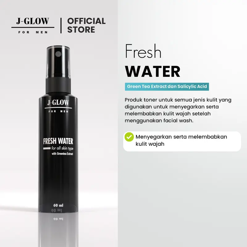 JGLOW FOR MEN - Fresh Water Membersihkan dan Mengangkat Kotoran Di Wajah  - 60 ml 1
