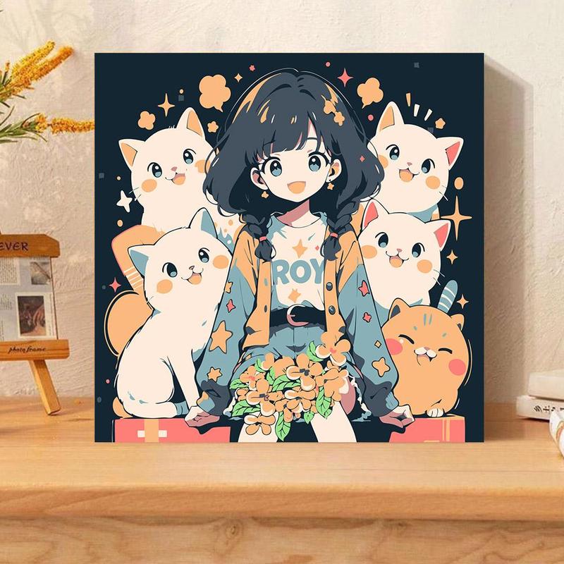 Product Introduction of Cartoon Tulip Animal Oil Painting Toy DIY Handmade Flower Coloring Painting 36