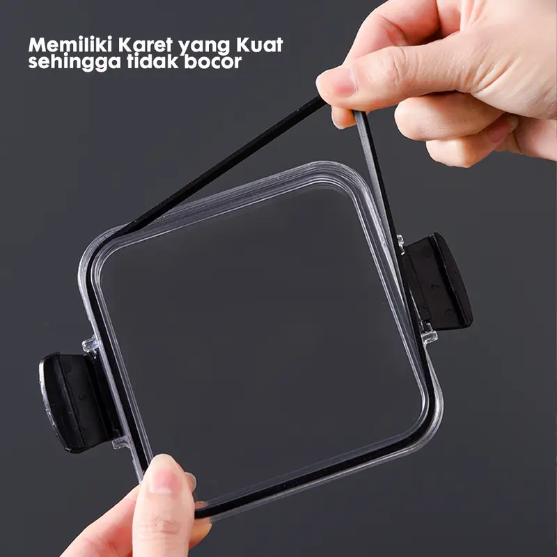 Toples kotak Makanan Snack Penyimpanan Kedap Udara Warna Anti Bocor Acrylic Kulkas Putih 4