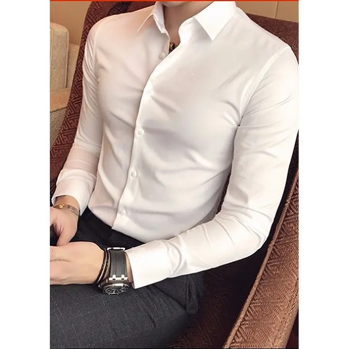 Áo Sơ Mi Nam Nữ Tay Dài Trơn- Chất Kate Thời Trang