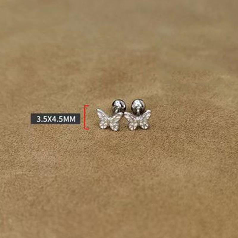 Product Introduction of Bông Tai Đinh Tán Hình Bướm Xoắn Ốc Cho Phụ Nữ Và Trẻ Em Gái, 1 Đôi, Rỗng, Nơ, Xương Tai, Bóng, Cho Tiệc Cưới, Món Quà Tinh Xảo Mới 19
