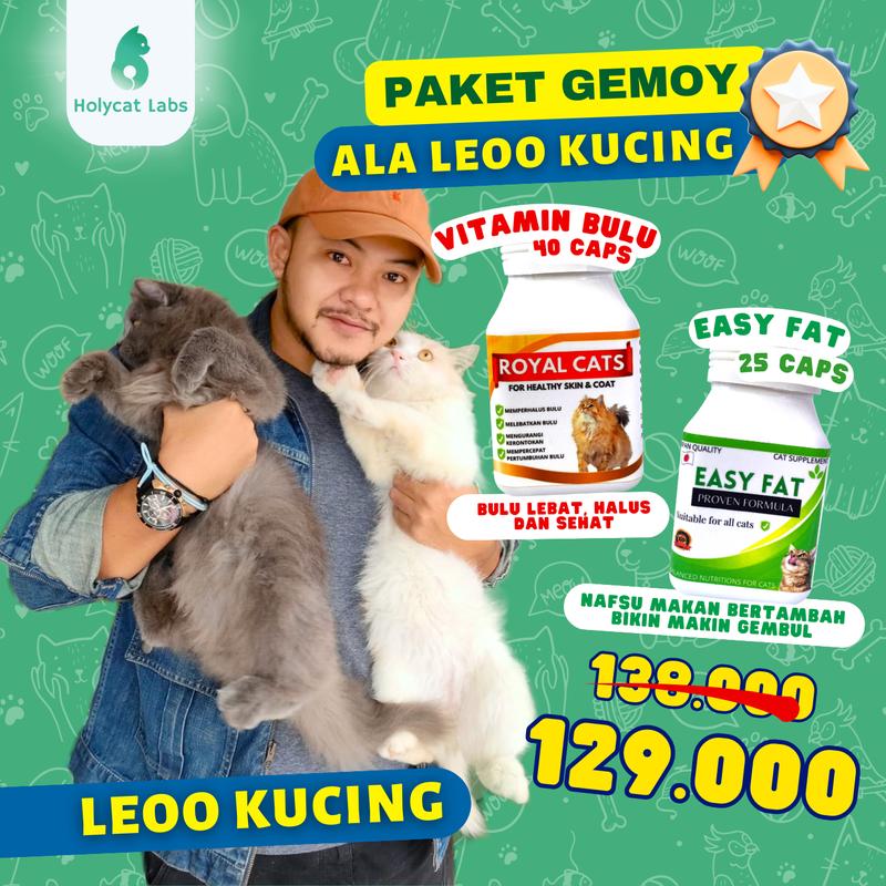 Holycatlabs Paket Vitamin Kucing Gemuk Bulu Gondrong ala LEO KUCING 0