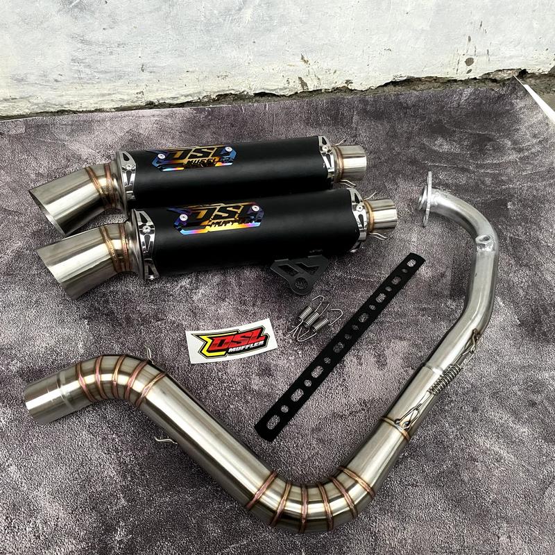 Knalpot DSL MUFFLER Samlong Vario 125 150 160 inlet 38 45 50 free bracket free laser nama 3