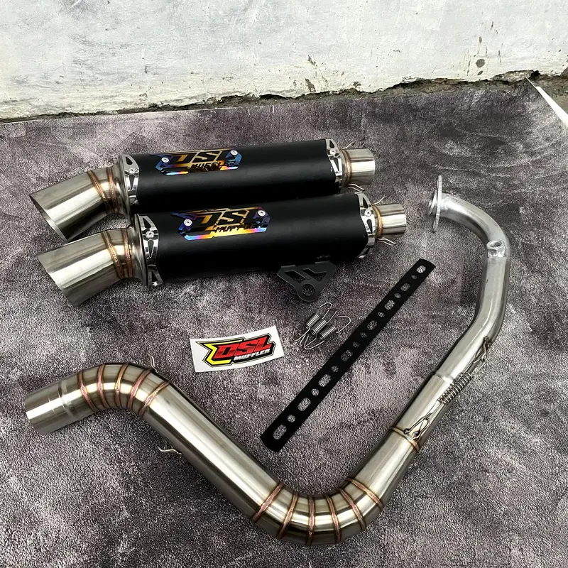 Knalpot DSL MUFFLER Samlong Vario 125 150 160 inlet 38 45 50 free bracket free laser nama 3