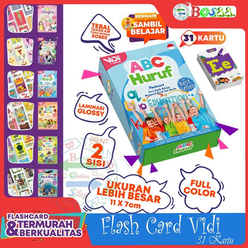 Kartu Belajar Anak - VIDI FLASHCARD - Kartu Edukasi Edukatif  Balita 1