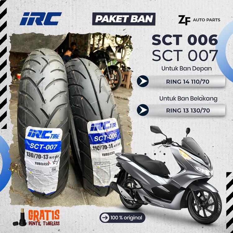 SEPASANG / SATUAN BAN MOTOR PCX 160 IRC SCT 006 007 Ring 14 TUBELESS ADV 160 0