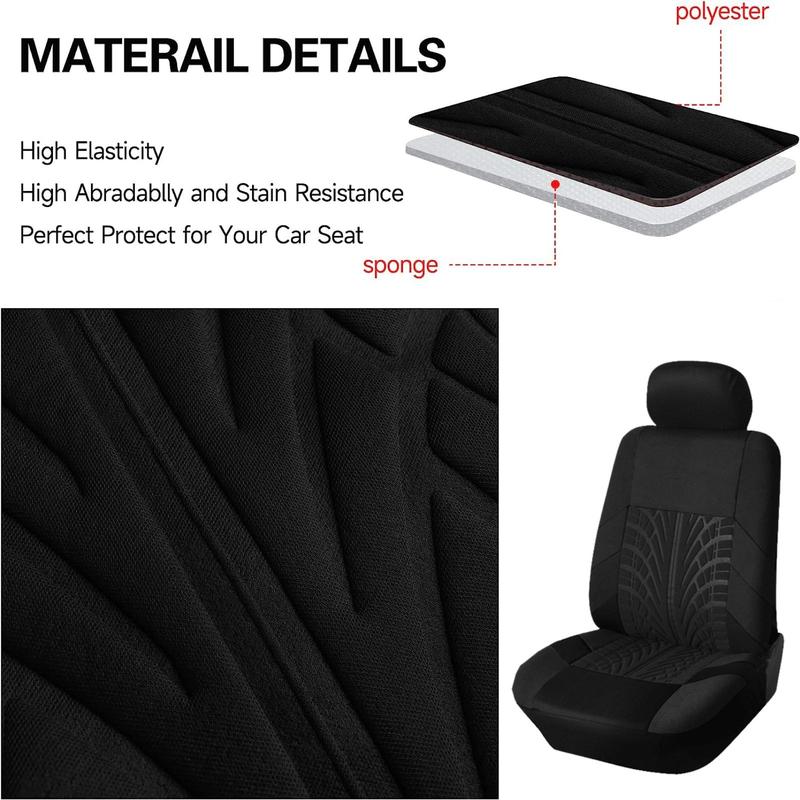 Universal Car Seat Protective Cover for 2 Front Seats, 2 Sets Breathable Car Seat Cover, Comfortable Car Seat Protector, Car Interior Accessory 7
