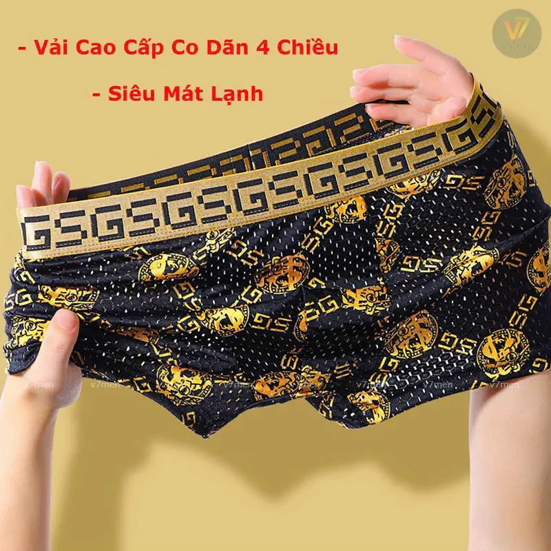 Hộp 5 sịp nam hoàng gia chất liệu thun lạnh, quần lót nam chất liệu co giãn, cạp chun bản to không hằn, lớp lót thông hơi khô thoáng. 6