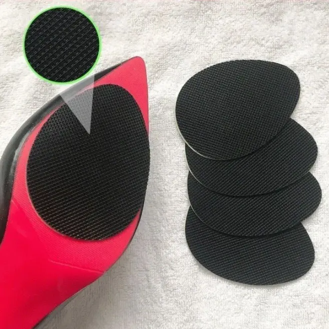 BISA COD 6450 2 PCS Protector Rubber Pads / Bantalan Sepatu Anti Licin / Karet Pelindung Alas High Heels Shoe Wanita Hitam