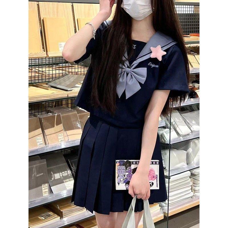 Product Introduction of Bộ Đồ Thủy Thủ Đồng Phục JK Mùa Hè, Phong Cách Preppy, Váy Xếp Ly Nhật Bản, Thích Hợp Cho Khuôn Viên Trường Và Phong Cách Thủy Quân Lục Chiến, Hàng Mới Về Năm 2024 2