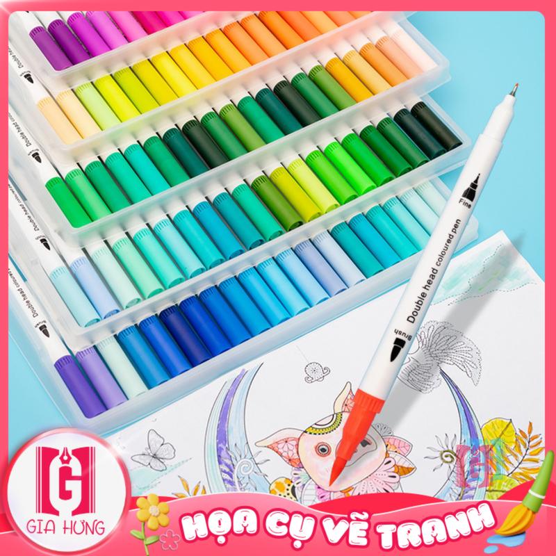 Bút Brush 2 Đầu, Bút Viết Caligraphy,  Bút Đánh Dấu Hai Đầu, Bút Viết Tiêu Đề Fineliner Và Brush Markers Highlighter