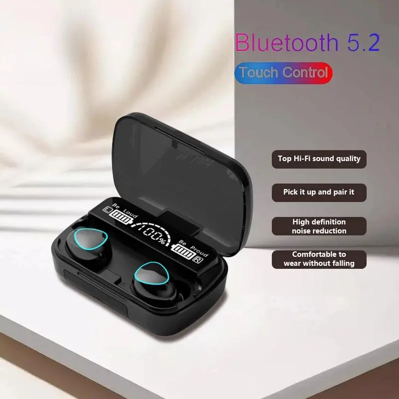 Tai Nghe M10, Chính Hãng, Tai Nghe Không Dây Bluetooth, Âm Thanh Nổi Thể Thao, Khử Tiếng Ồn, Có Micro, Loa, Thích Hợp Cho Người Chơi Game, Caixa De Som