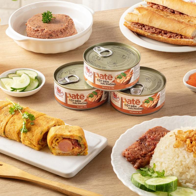 PATE CỘT ĐÈN HẢI PHÒNG LOẠI TO 150G -PATE ĂN VỚI BÁNH MÌ/ CƠM/ XÔI ĐỀU NGON VÀ TIỆN LỢI - COTDENFOOD Chua 4