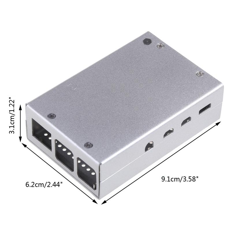 for Raspberry Pi 4B for Case Aluminum for Case RPI 4B Metal for Shell Silver Black Enclosure for RPI 4 Model B 3