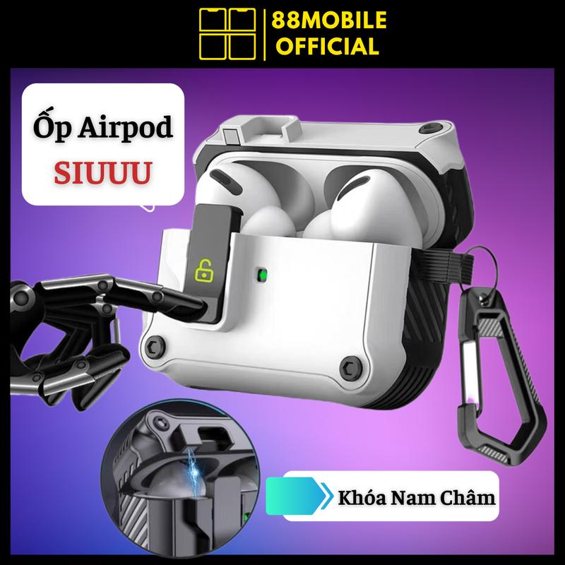 Vỏ Ốp Case Airpod Siuuu 2 3 Pro 2 ốp cao cấp đặc biệt có nam châm từ tính, Đây là vỏ ốp bảo vệ, không phải tai nghe I 88Mobile Phụ Kiện
