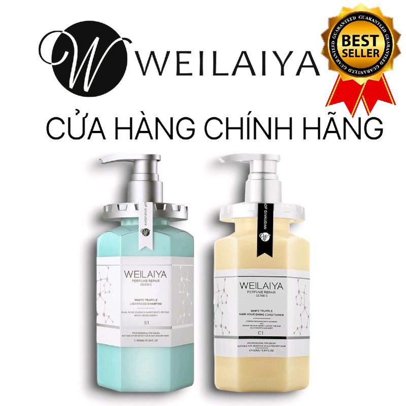 Chính hãng Cặp dầu gội xả nước hoa cao cấp VIP Weilaiya chiết xuất nấm Truffle giúp chống lão hóa da đầu và mượt tóc cho tóc hư tổn 450ml Nữ Women daugoi cap keratin x9