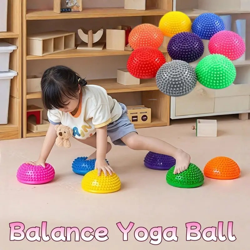 5 Warna Balance Yoga Ball Half Inflatable Pijat Aman Anak Mainan Terapi Sensori Keseimbangan Ball Muscle Relax Body / Terapi Keseimbangan / Pijat Kaki
