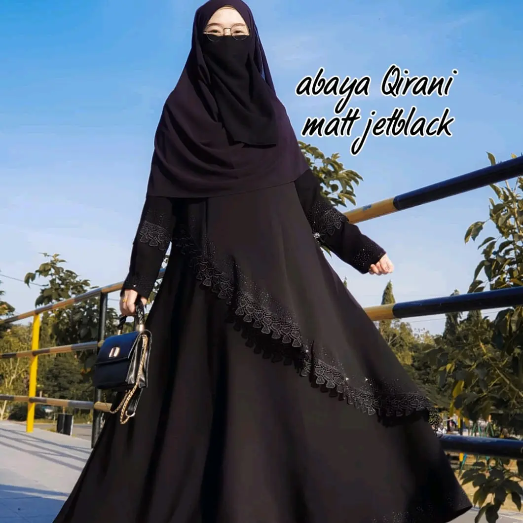 Abaya Qirani jeatblack by aniezza colection