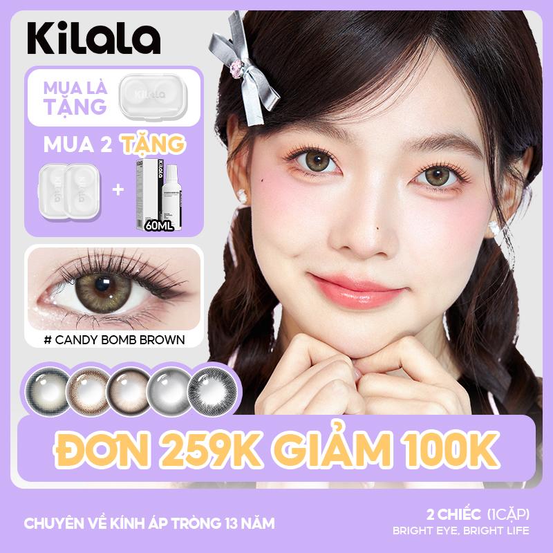 [Deal ưu đãi] Kính áp tròng Kilala lens 6 tháng màu đen nâu xám tím DIA 14.2-14.5mm độ cận 0-7 lens màu sắc nhẹ nhàng đeo lên thêm điểm nhấn cho đôi mắt thích hợp dùng hàng ngày