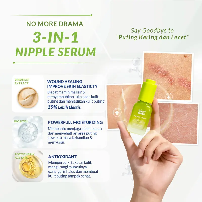 Nipple Serum BKA - Menyembuhkan dan Merawat Puting Ibu Lecet Isi 10ml 3