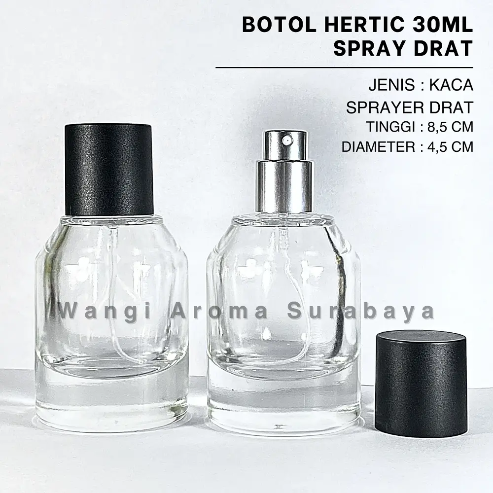 Botol Parfum Hertic 30ML Spray - Botol Parfum Hertic Drat Dua Warna - Botol Parfum 30ML