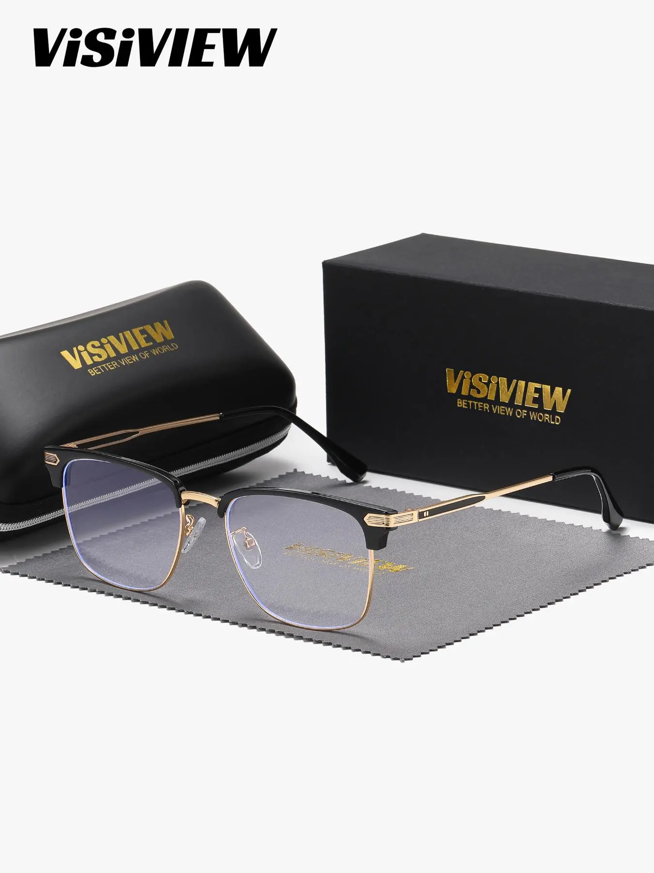 Unisex Stylish Full-frame Glasses, Square Frame Anti-blue Light Glasses, Fashion Eyewear for Work, Daily Clothing Decor, Perfect for Student Daily Use