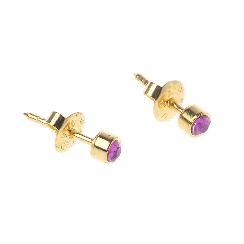 Anting-anting Stud, Saiz Kecil, Untuk Wanita, Set Anting-Anting Gelung, Sesuai untuk Tragus dan Tindik Rawan, Barang Kemas, Anting-anting Kristal Berwarna-warni 3