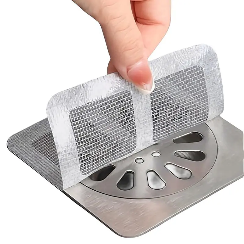 [MMG]1/10Pcs Disposable Floor Drain Sticker Shower Drain Hair Catcher Cover Sink Strainers Hair Filters Mesh Filter Sticker