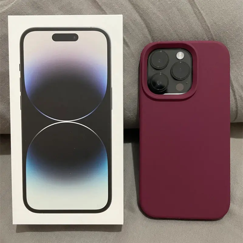 New Color Wine Red Non-slip Liquid Soft Silicon Phone Case for IP IPhone 7 8 14 15 Plus X XR XS Max 11 12 13 14 15 16 Pro Max 11prm 12prm 13prm 14prm 15prm 12 13 Mini Apple