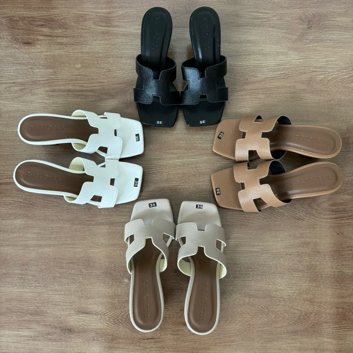 Guốc nữ cao 5 phân quai chữ hờ thiết kế sang trọng DéP Shoes GiàY Women Có Quai Nhung Jean gótxinh quảng