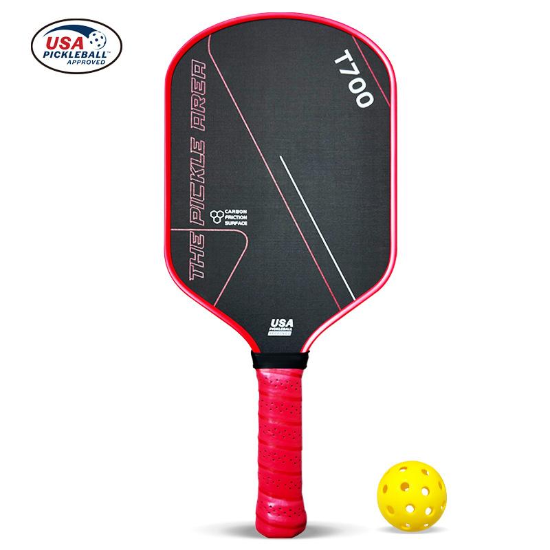 Vợt Pickleball Carbon T700 Pro 16mm Lõi Dày mặt vợt phủ carbon khối lượng siêu nhẹ mặt nhám bám bóng ( Tặng Kèm 1 bóng đấu ) Sport Thể Dục 0