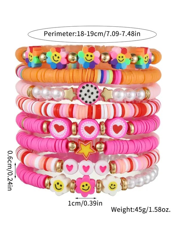Random Color Cute Beaded Bracelet, Boho Style Colorful Beaded Bracelet, Fashion Accessories for Women & Girls 1