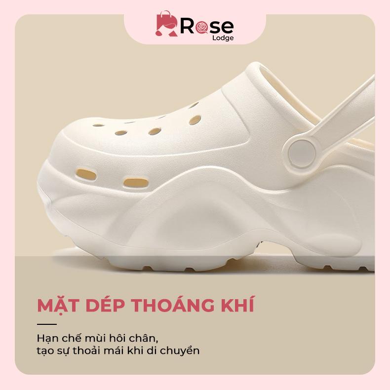 Dép sục EVA nữ dễ thương, đế dày tăng chiều cao, kiểu dáng mũi kín, chống trượt, chống mùi, thiết kế hoạt hình, phù hợp đi ngoài trời mùa hè. 1