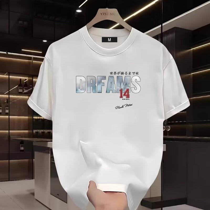 Áo Phong Nam tay dài form rộng 100% Cotton Tay Ngắn Dáng Rộng Cách Hàn Quốc Thời Trang Áo Thun trắng Local Brand Big size 1