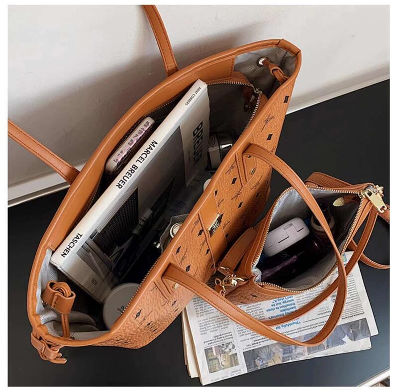 Product Introduction of 2024 New Tote Handheld Bun Mother Female Large Capacity Shoulder Versatile Trendy Two Piece Commuter Bag 4