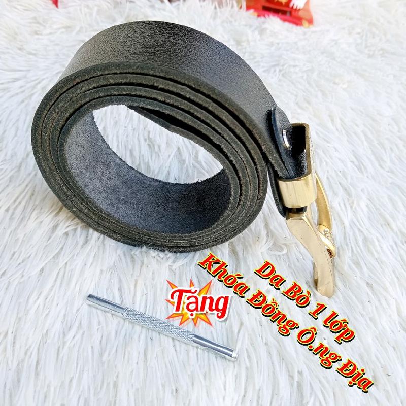 Thắt lưng Da Bò thật 1 lớp khóa Đồng { 013 } Giá Tốt ( T.ặng đinh đục lổ ) Nam 9