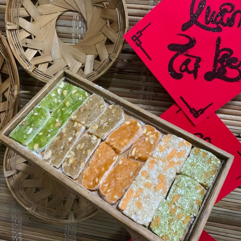 Kẹo chè lam vị gấc thơm ngon mềm dẻo ít đường 1kg, ăn vặt- food Snack Candy Chua 4