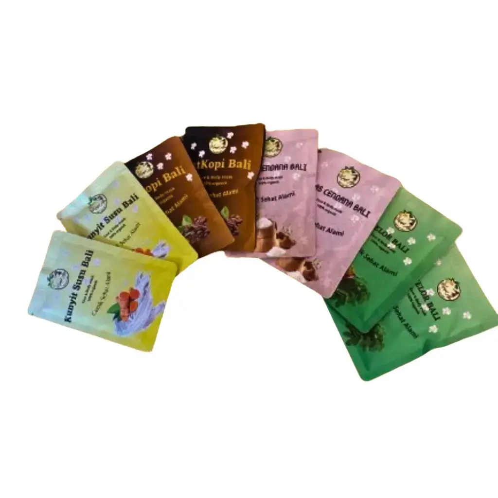 masker wajah organik kunyit ayu 8 pcs mix kelor masker organik mencerahkan wajah