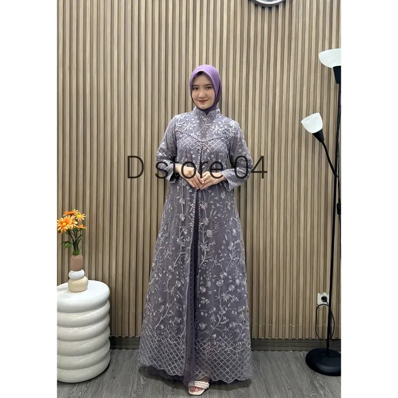 Dstore04 || Kinan Dress III/Gamis Jumbo/Gamis Terbaru/Seragaman Pesta/Dress Pesta/Gamis Kondangan/Gamis Modern 4