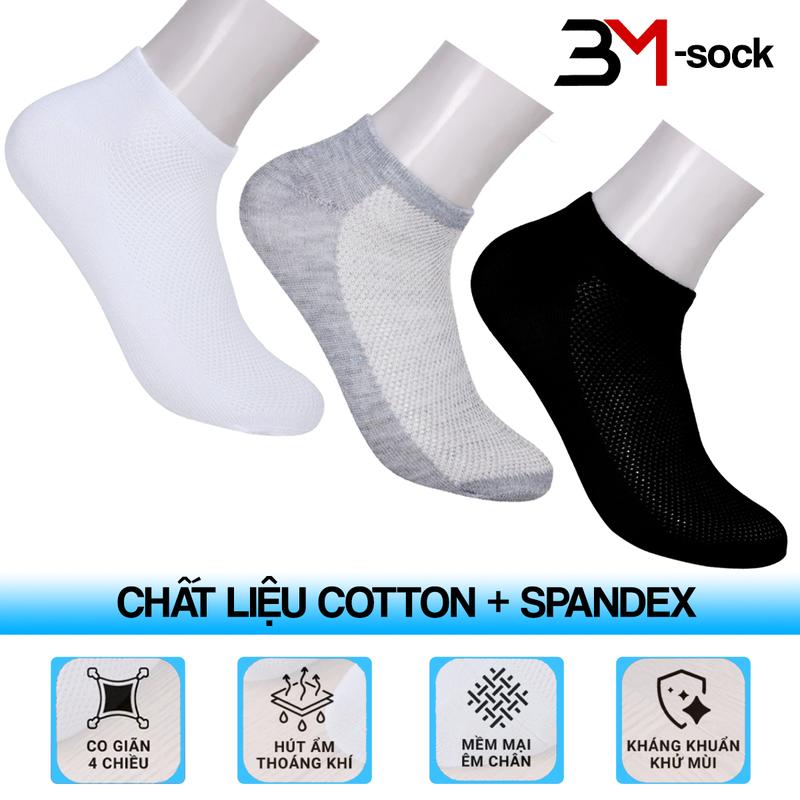 Product Introduction of Set 10 đôi Tất cổ Ngắn Khử mùi, Vớ cổ ngắn Nam Nữ có Lưới thoáng khí, chống tuột, mùa hè unisex Cotton - XUONGVOSAIGON Menswear  khỏe mạnh 5