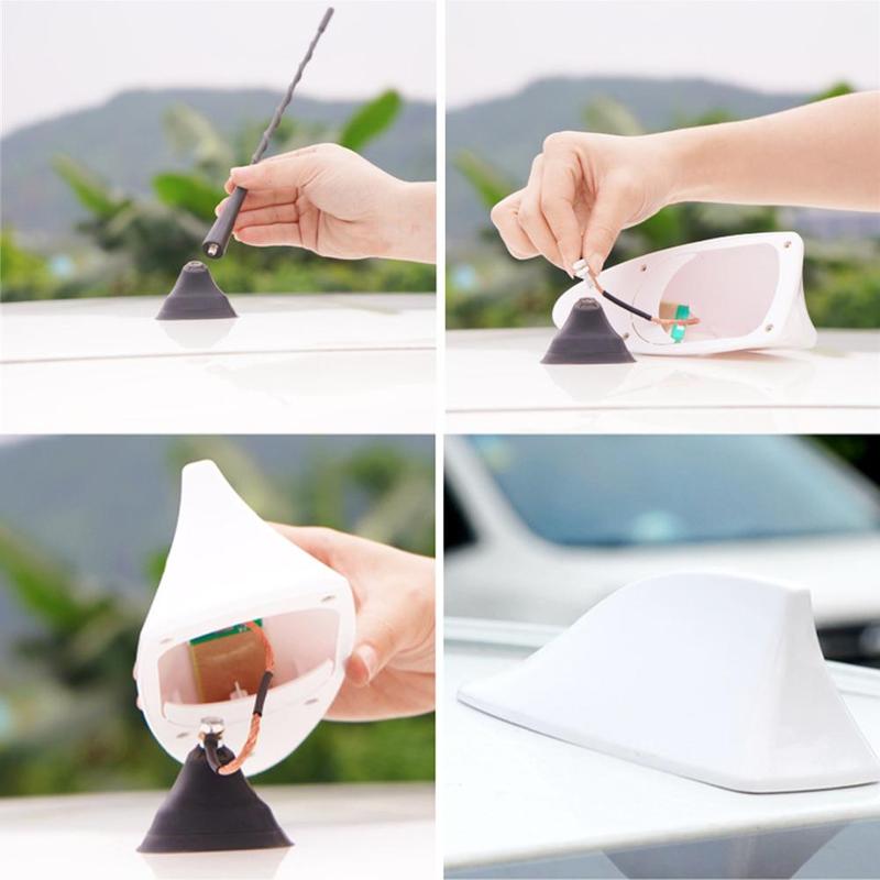 Product Introduction of Aileron De Signal FM Universel Pour Voiture Shark Antenna, Self-Adhesive Car Top FM Radio Signal, The Decorative Shark Fin Antenna For Car, SUV, Truck, Van 21